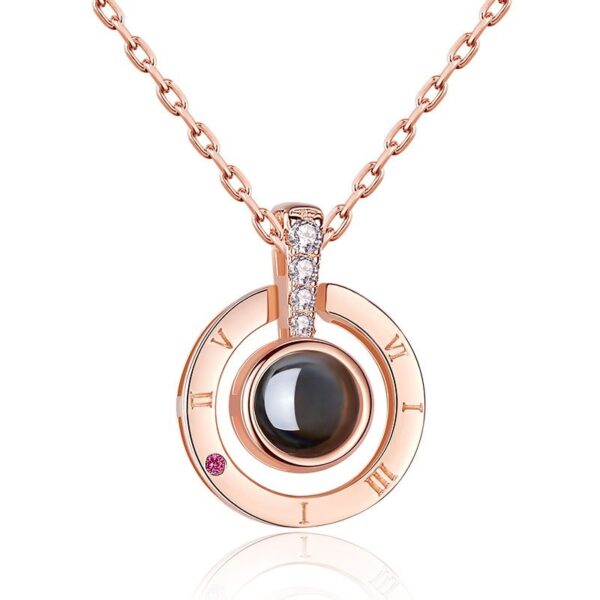 Love you photo projection necklace