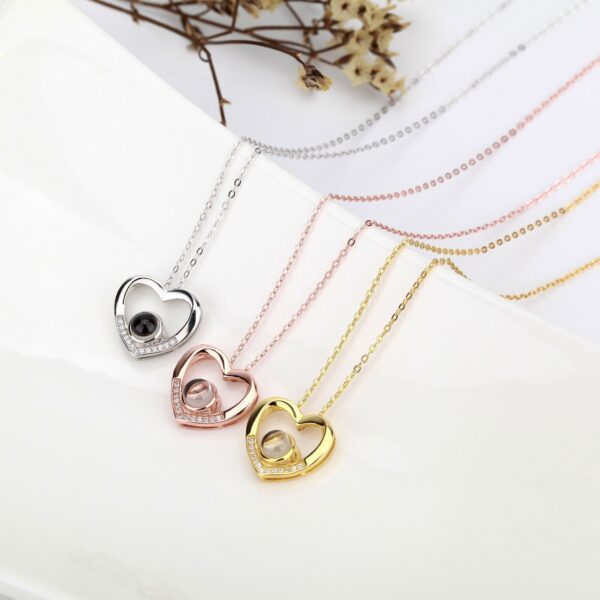 Projection Photo Heart Necklace - Image 3