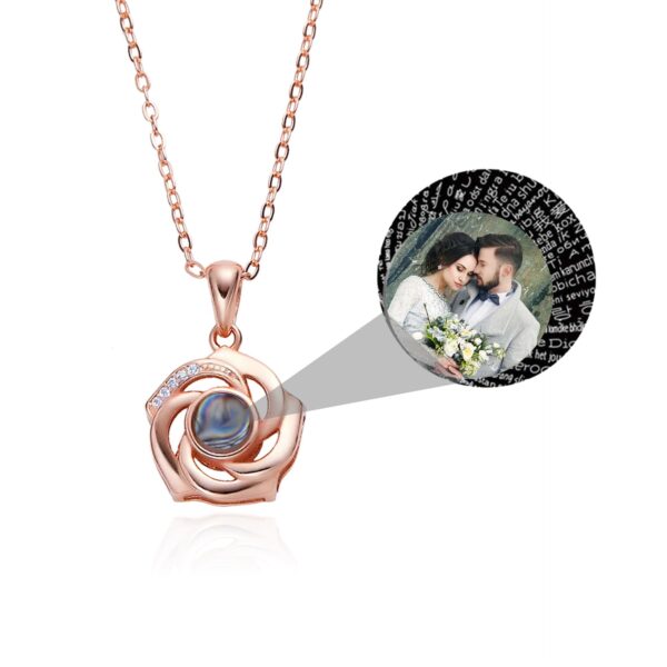 Projection Photo Necklace Silver