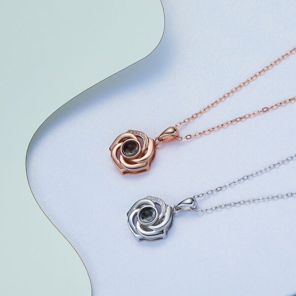 Projection Photo Necklace Silver - Image 5
