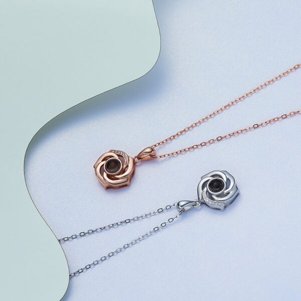 Projection Photo Necklace Silver - Image 3