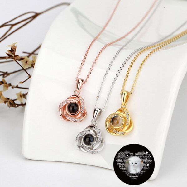 Unique Heart Projection Necklace - Image 7