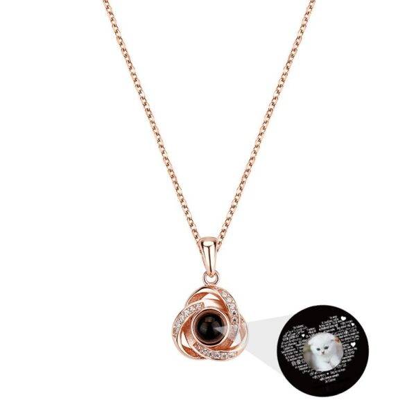 Unique Heart Projection Necklace