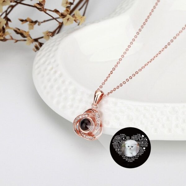 Unique Heart Projection Necklace - Image 6
