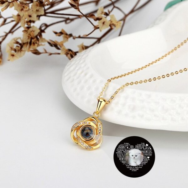 Unique Heart Projection Necklace - Image 4