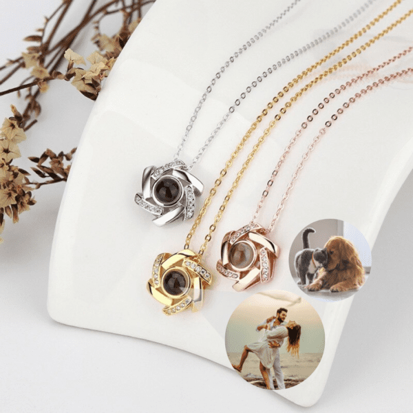 Unique Heart Projection Necklace - Image 8
