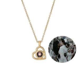 s925 Sterling Silver Heart  Projection Necklace