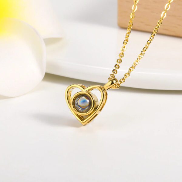 s925 Sterling Silver Heart  Projection Necklace - Image 2