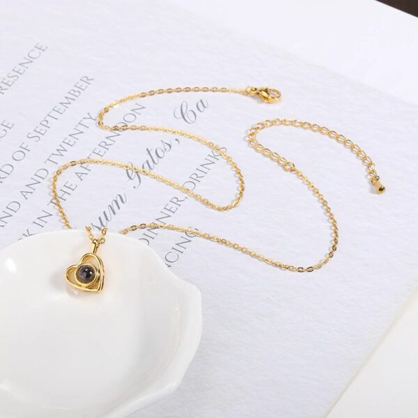 s925 Sterling Silver Heart  Projection Necklace - Image 5