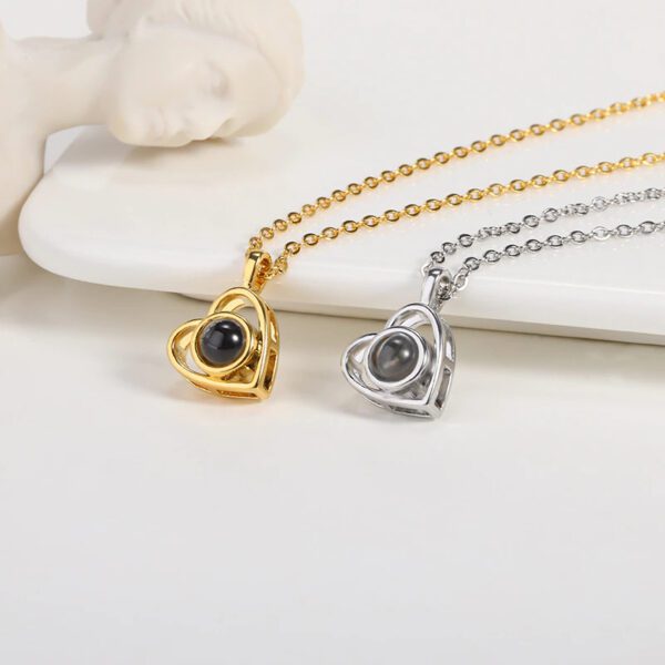 s925 Sterling Silver Heart  Projection Necklace - Image 3