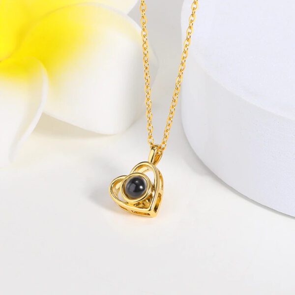 s925 Sterling Silver Heart  Projection Necklace - Image 4