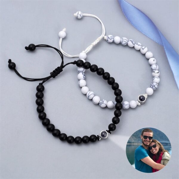 Personalized Natural Stone Couple Bracelet - Image 10