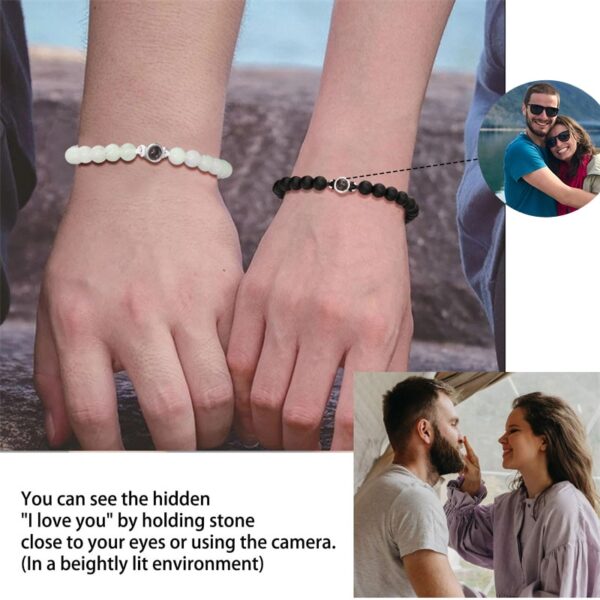 Personalized Natural Stone Couple Bracelet - Image 7