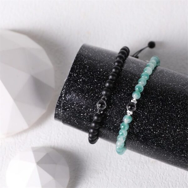 Personalized Natural Stone Couple Bracelet - Image 9