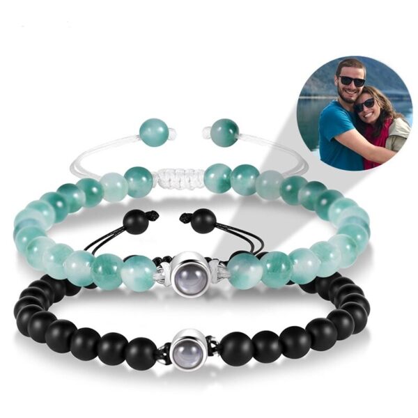 Personalized Natural Stone Couple Bracelet - Image 5