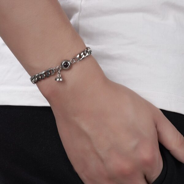 Heart shaped Couple Photo Projection Bracelet - Image 3