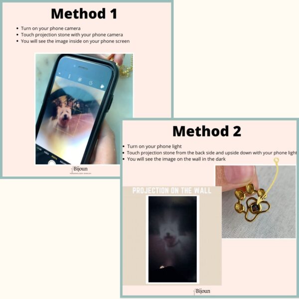 Heart shaped Couple Photo Projection Bracelet - Image 5